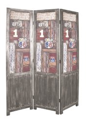 Paravent Route Motiv-vintage 