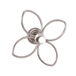 Wandgarderobe Flower edelstahloptik 