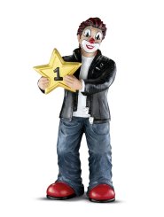 Clown, "Superstar", Poly, mehrfarbig, VE 1, L. 5 cm, B. 7 cm, H. 16 cm 