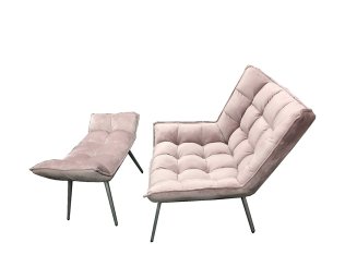 2er Set Sessel + Hocker "Gentle" 