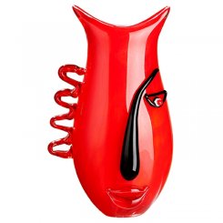 GlasArt Design-Vase "Red Vista" 