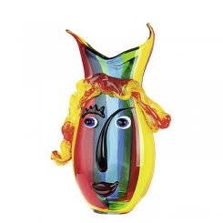 GILDE GlasArt Design-Vase "Rainbow" 