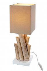 Lampe "Twigs" Holz natur/weiß 