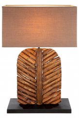 Lampe "Foglia" Holz braun/schwarz 
