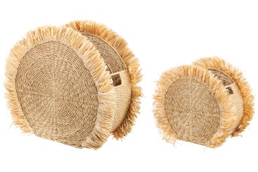 2er Set Zeitungskörbe "Boho" 