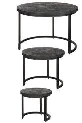 3er Tisch Set "Nero" 